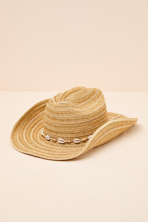 Sundae Natural Stripe Woven Cowboy Hat - thumbnail 5