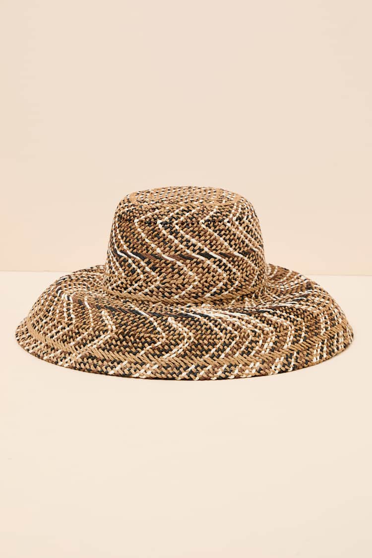 San Diego Hat Co. Briza - Brown Multi Sun Hat - Straw Sun  display picture 3