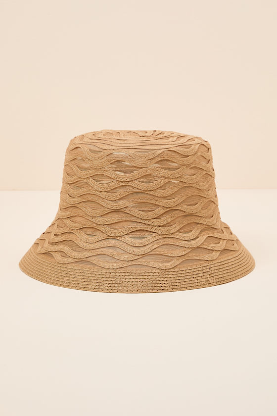 Marie Tan Woven Mesh Bucket Hat 2