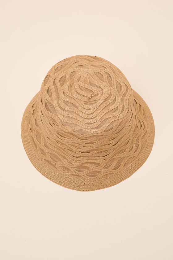 Marie Tan Woven Mesh Bucket Hat - thumbnail 5