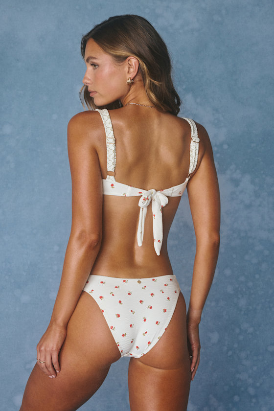 Mila Cream Floral Underwire Bikini Top - thumbnail 4