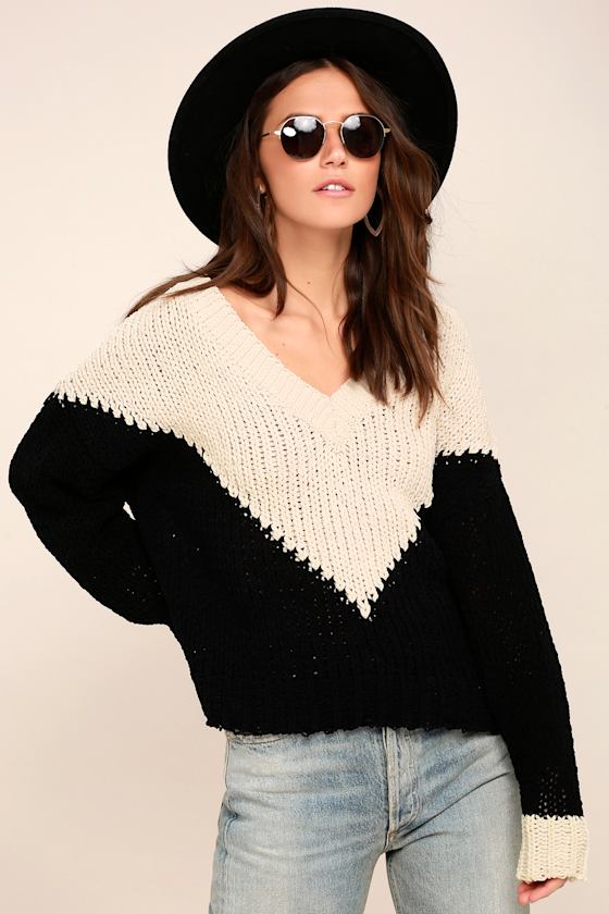 Moon River Knit Sweater - Colorblock 