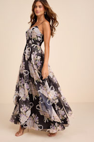 Breigh Black Floral Sleeveless Maxi Dress 4