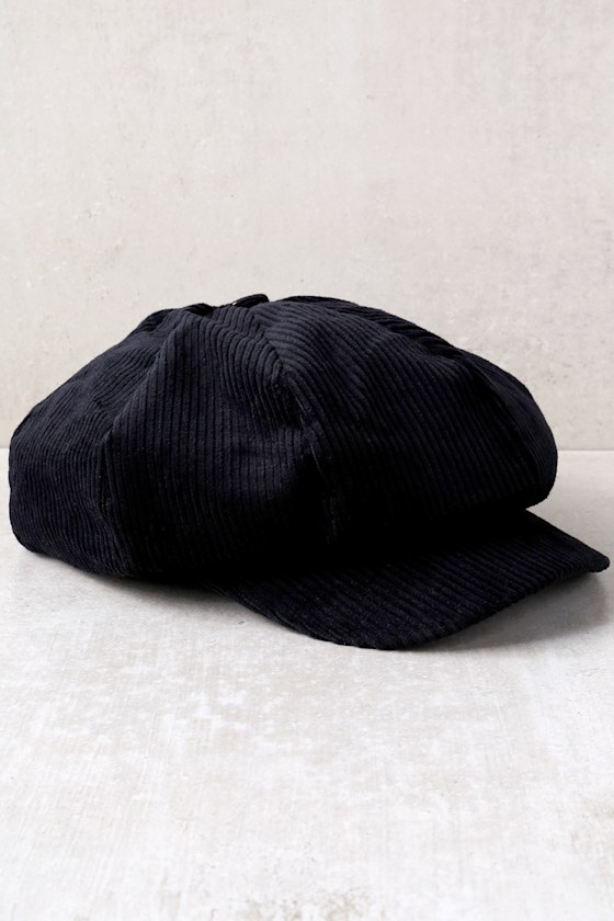 Good Company Black Corduroy Baker Boy Cap 5