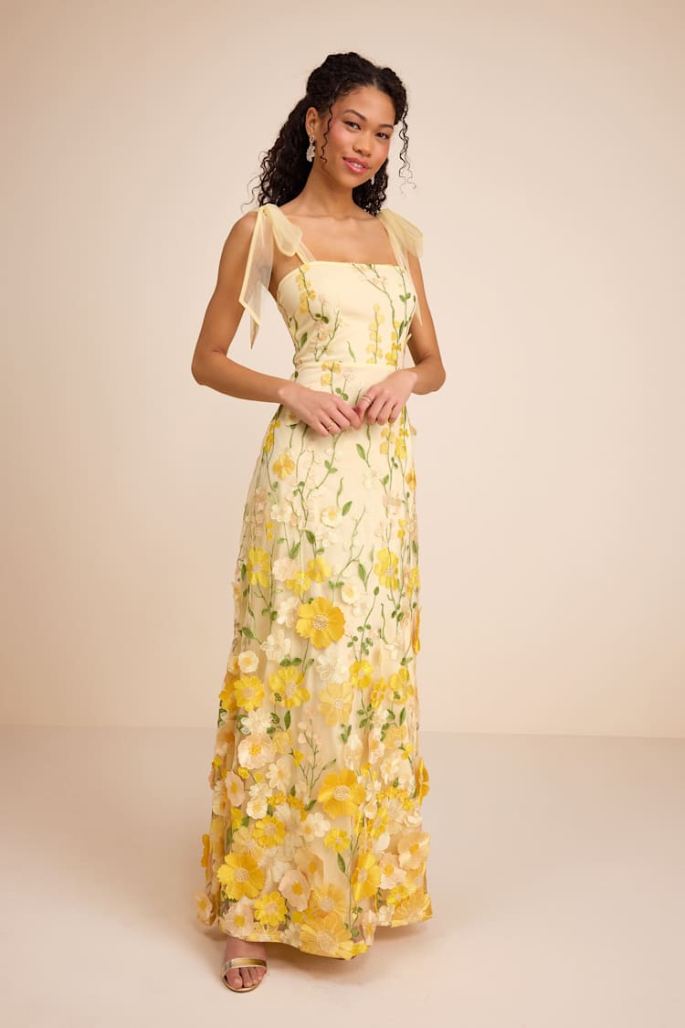 navy blue dress for baby girl Floral Breeze Cotton Sleeveless A-Line Dress – Yellow & White Summer M –  TARINNI main image 1
