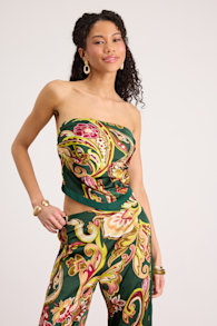 Marissa Green Boho Satin Tie-Back Two-Piece Jumpsuit 5