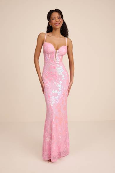 pink tight formal dresses Prom RoseGold (RosyBrown)