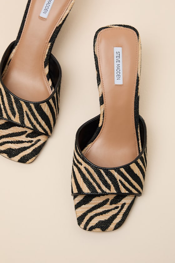 Seleste Zebra Slide Wedge Sandals - thumbnail 4
