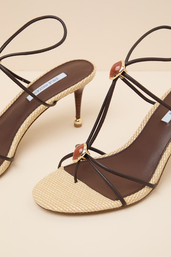 Ramos Brown Multi Strappy High Heel Sandals - thumbnail 4