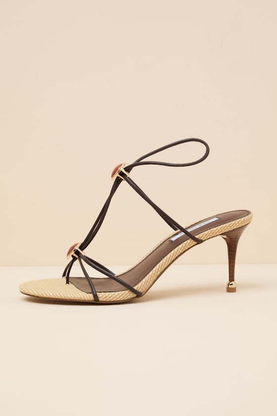 Ramos Brown Multi Strappy High Heel Sandals - thumbnail 5