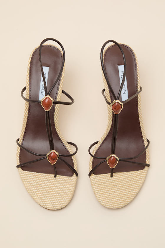 Ramos Brown Multi Strappy High Heel Sandals - thumbnail 6