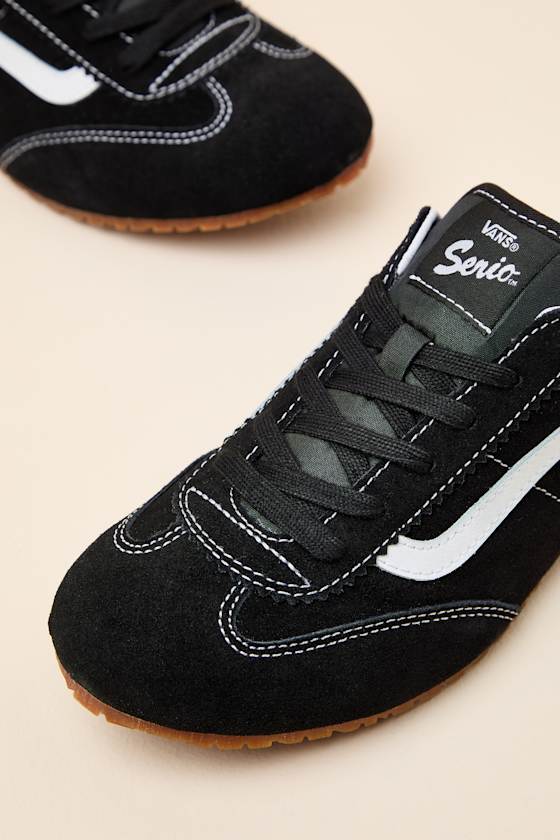 Super Lowpro Black Suede Leather Sneaker Mules - thumbnail 5