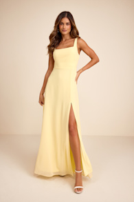 Remarkable Arrival Light Yellow Sleeveless Maxi Dress 1