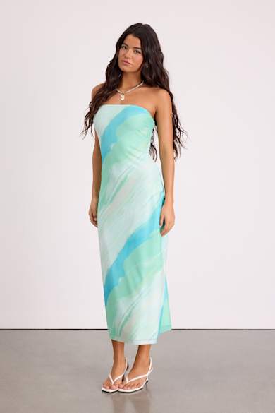 chinese dress ladies CANCUN Deep V Maxi Dress with Removable Waist Tie and High Slit (White  Linen) main image 0
