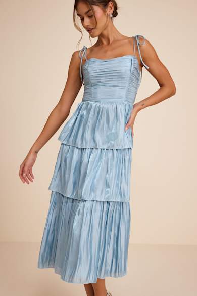 Dusty Blue Bridesmaid Dresses - Lulus