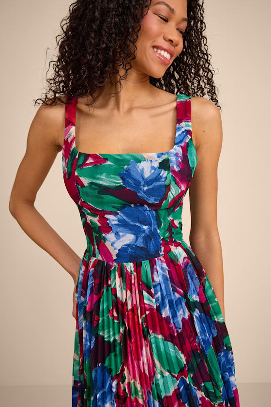 JSD508055: PINK/BLUE/GREEN FLORAL 2