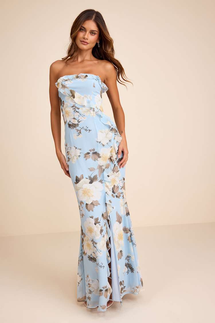navy blue cocktail dress Enchanting Elegance Slate Blue Floral Jacquard Midi Dress - Event Dresses main image 1
