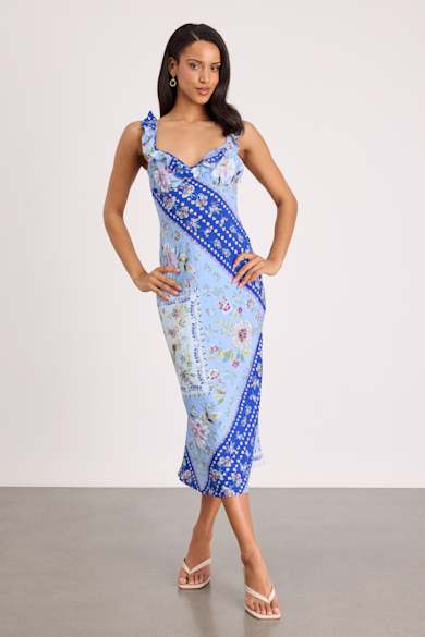 Black and Blue Dresses, Black and Blue Print Dresses - Lulus