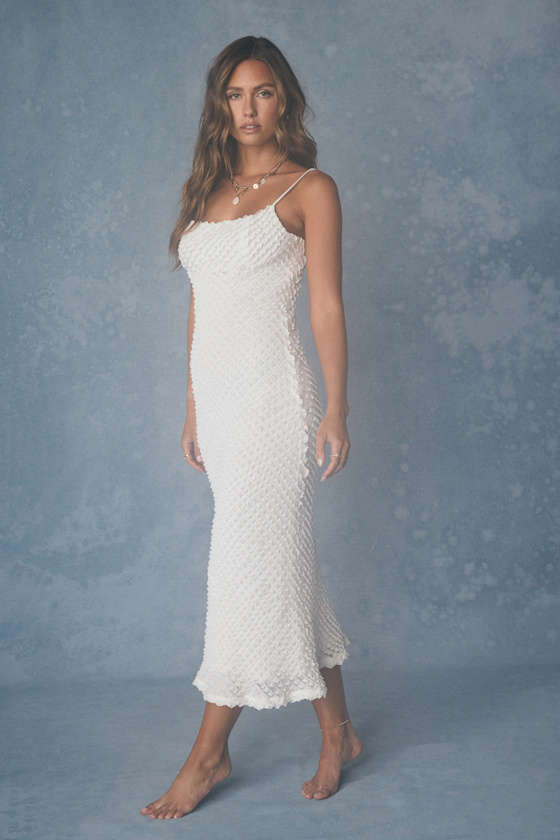 Roseanna White Crochet Lace Midi Dress - thumbnail 5