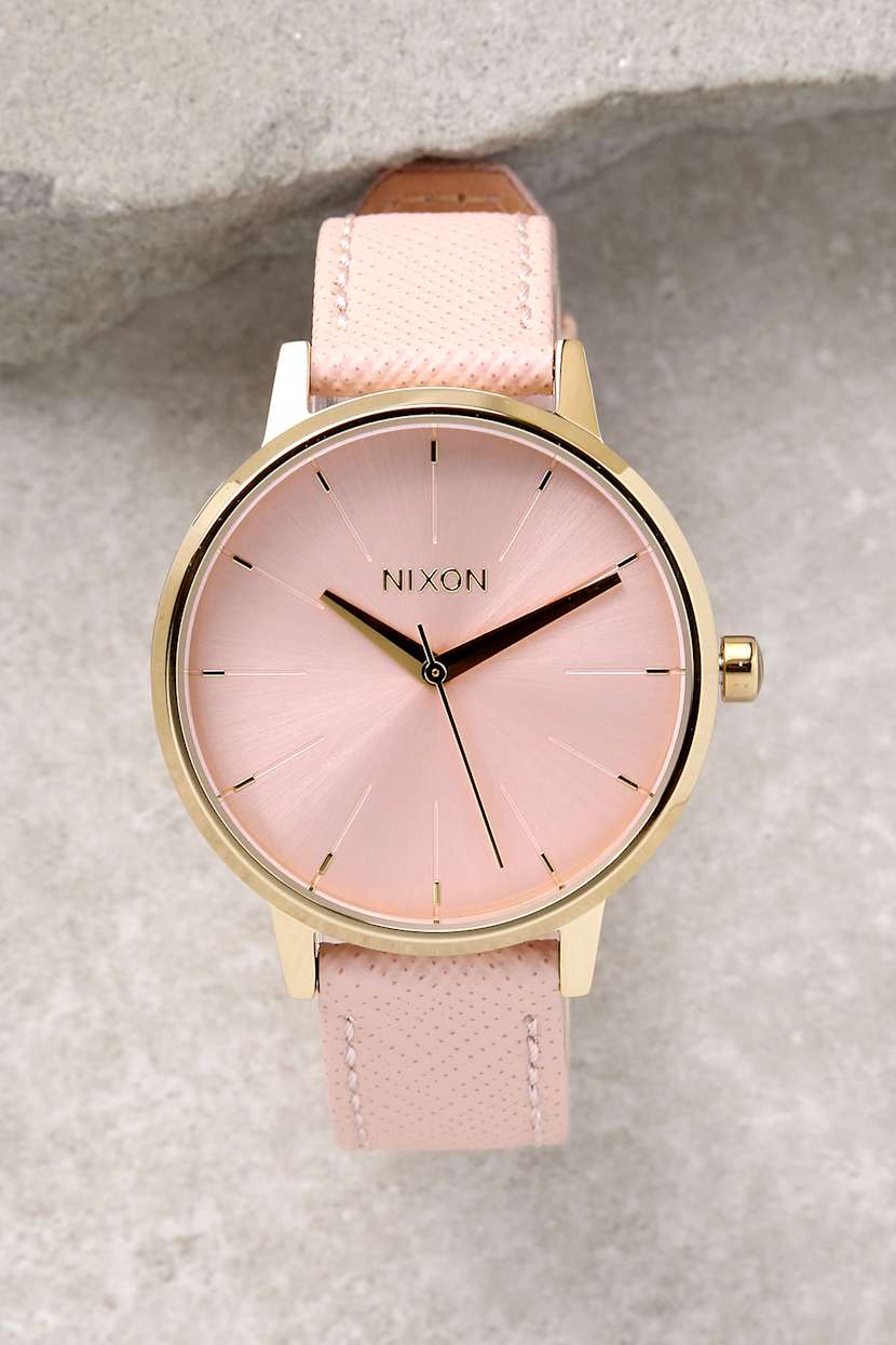 Nixon Kensington - Light Gold and Pink Watch - Leather Watch  display picture 2