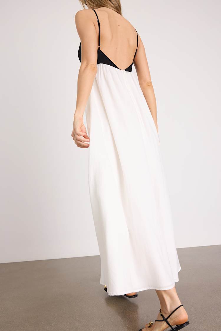 Black & White Maxi Dress - Cotton Maxi Dress - Empire Waist Dress - Lulus
