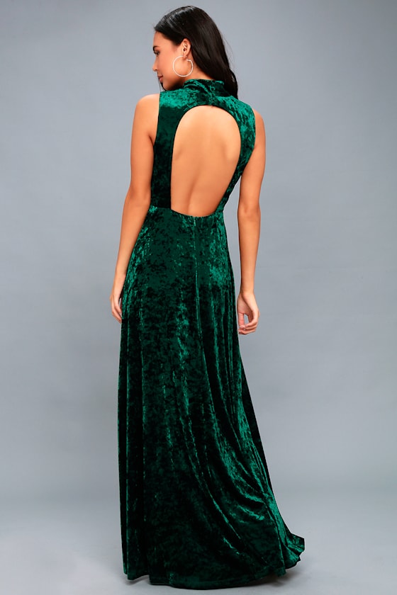 lulus green velvet dress