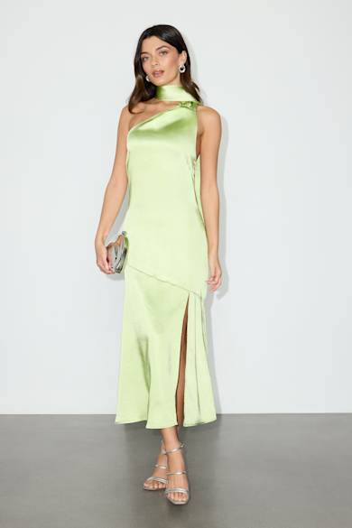 cute silk dresses Cute Bodycon Cowl Neck Orange Silk Satin Short Homecoming Dress PD443 US14 / Orange