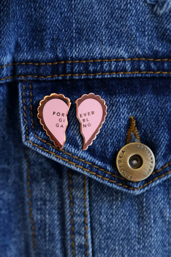 Forever Girl Gang Rose Gold Pin 3