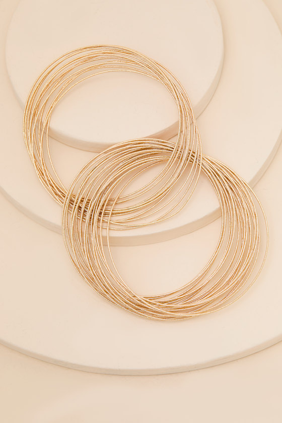 Laurie Gold Stacked Bangle Set - thumbnail 2