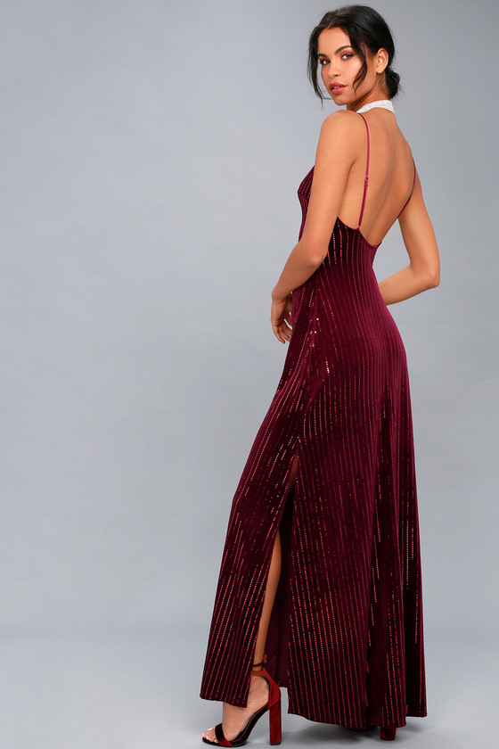 velvet sequin gown