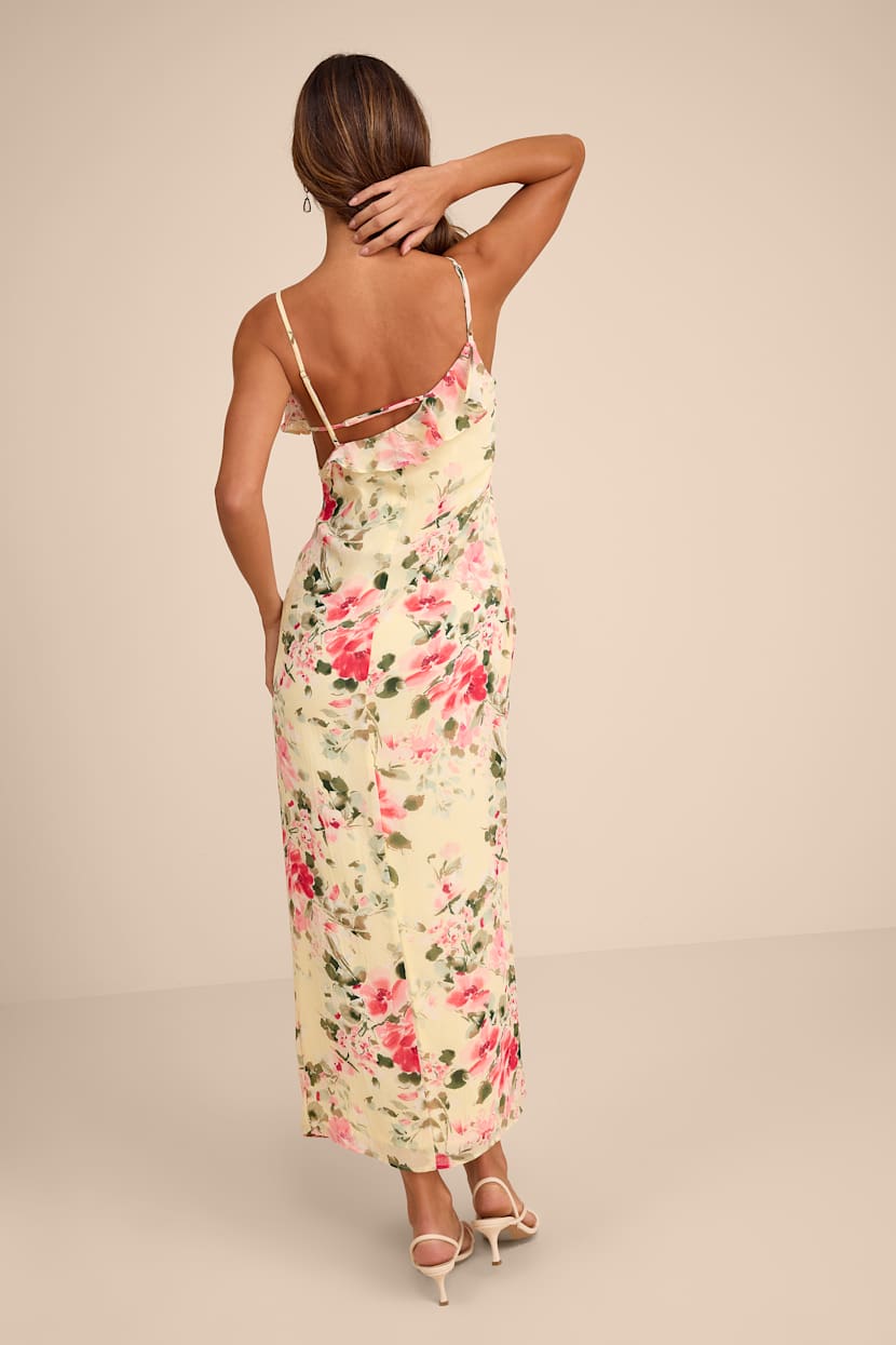 monse asymmetrical floral slit dress Kelsey Sequin Floral Slit Formal Dress in Pink | Size: XS | Knit Fabric