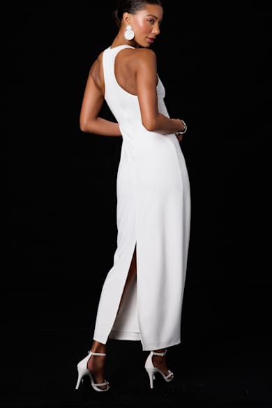 strapless open back dress Christina Rohde Floral Wrap Dress 16
