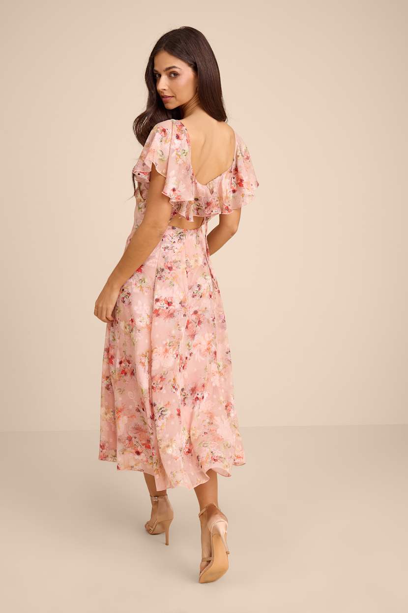 flutter sleeve wrap midi dress Dresses | Wrap Midi Dress in Mint
