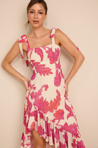 FD2606N: WHITE/HOT PINK FLORAL 1