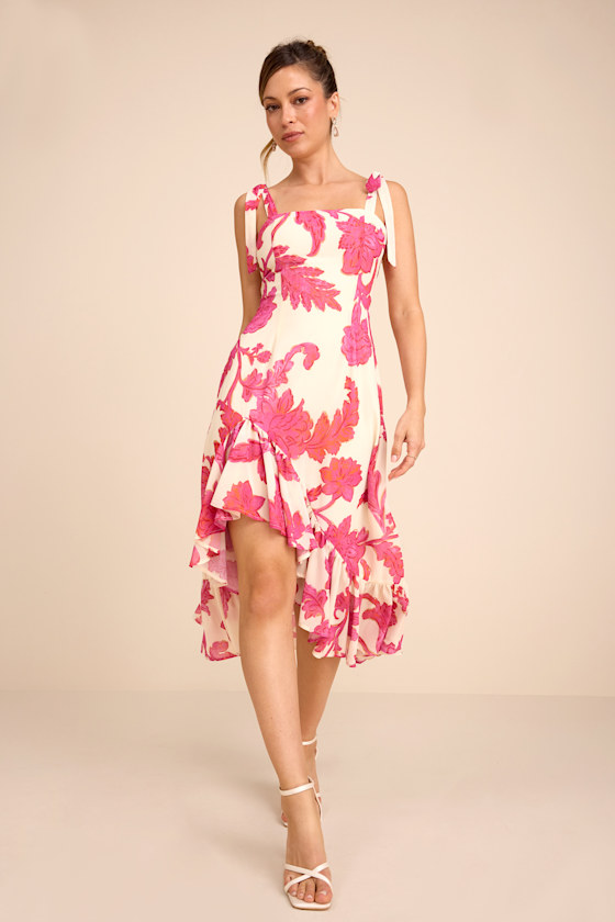FD2606N: WHITE/HOT PINK FLORAL 2