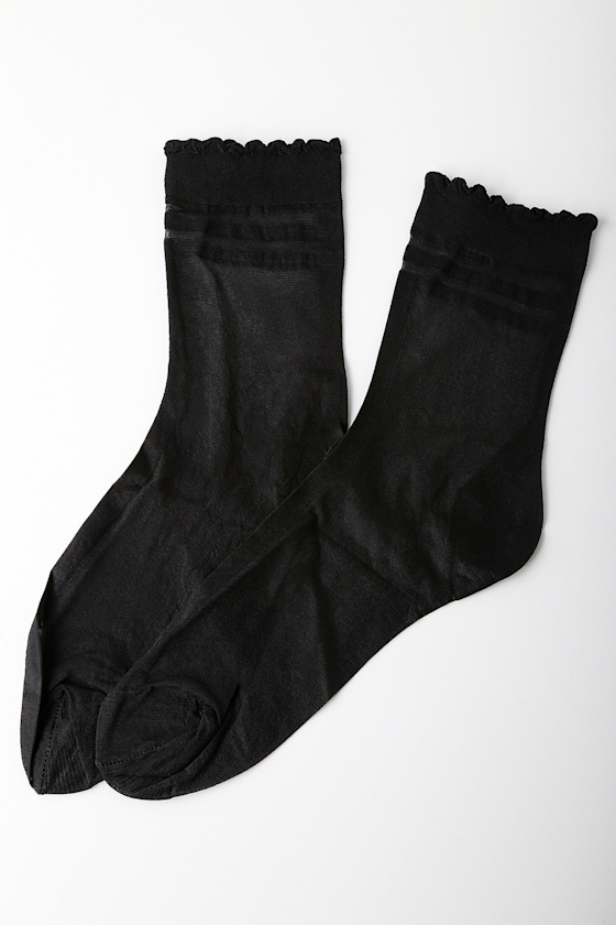 Swept Away Sheer Black Socks 2