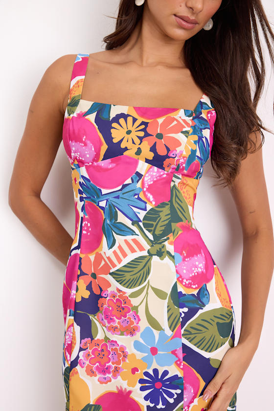 Exuberant Chicness Multi Floral Sleeveless Mini Dress 2