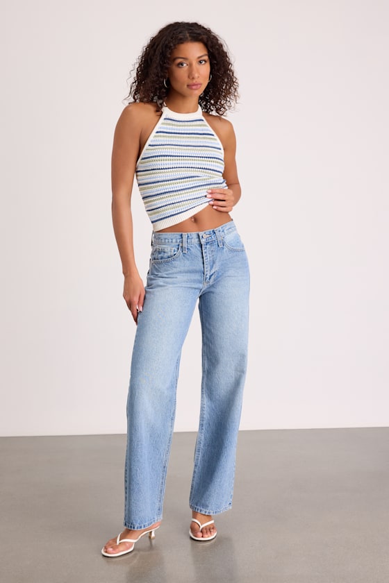 Everyday Coolness Light Wash High-Rise Straight-Leg Jeans 2