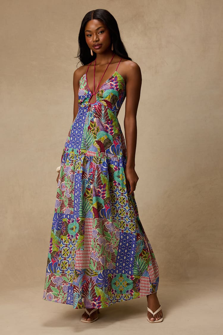 print tie dress Monica Multi Tie-Front Maxi Dress h&m Color:White 2 $150.00 - $250.00 Us 10 / Light giving you that floaty