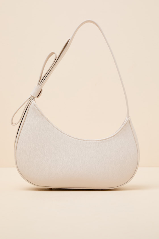 Teyana Bone Pebbled Vegan Leather Bow Shoulder Bag 1