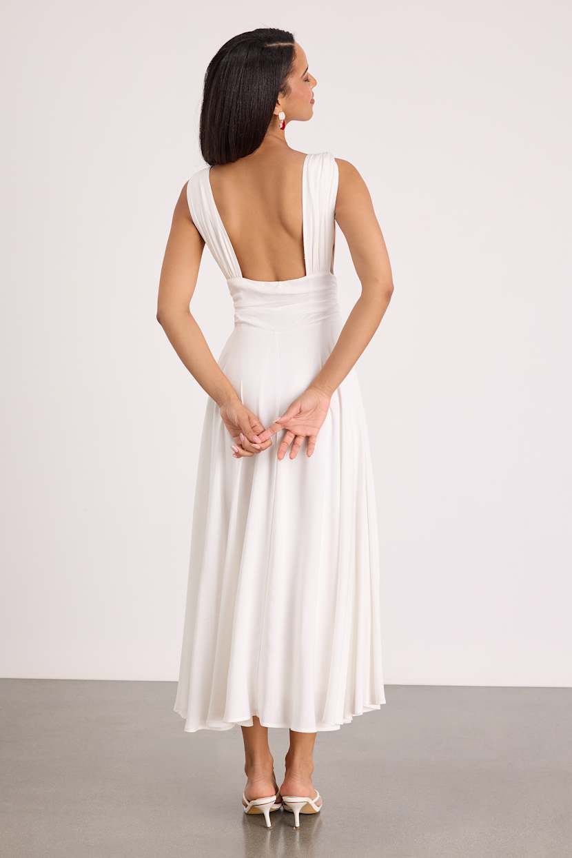halter neck white dress maxi Darling Bow Maxi Dress main image 1