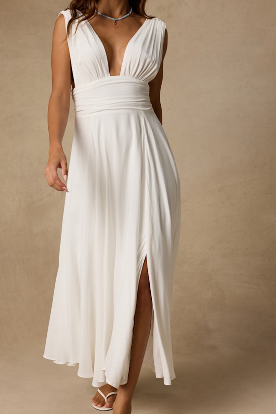 Jaden Ivory Sleeveless Midi Dress 3
