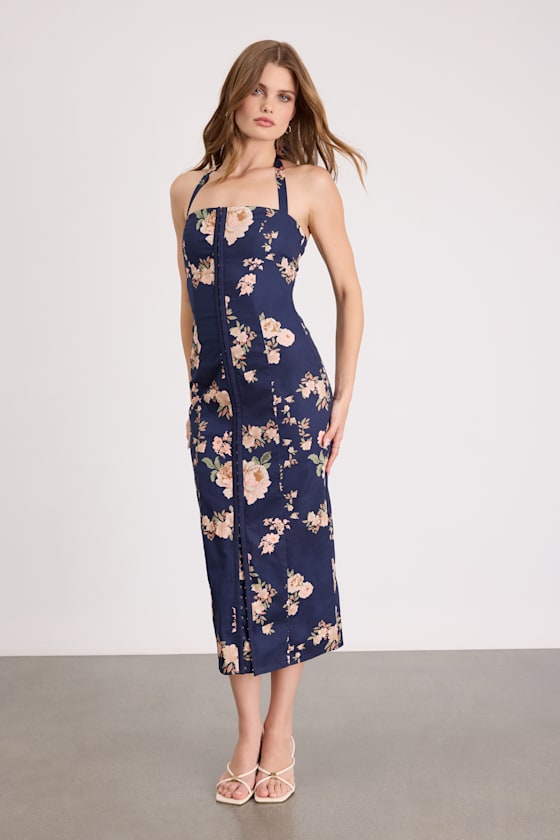 IBD33380L: NAVY FLORAL 2