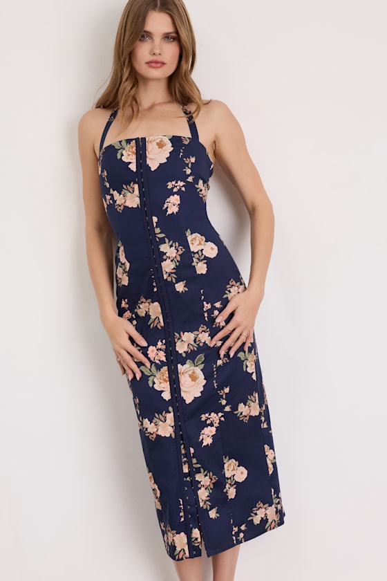 IBD33380L: NAVY FLORAL 3