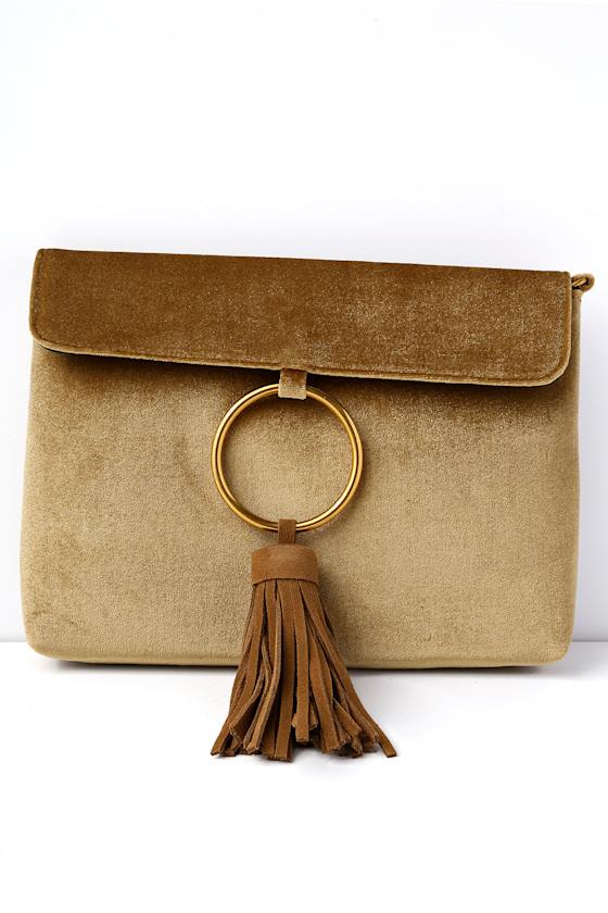 Chic Golden Yellow Velvet Clutch Suede Leather Clutch Lulus