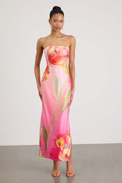Pink Strapless Dresses for Women - Lulus Pink Strapless Dresses for Women - Lulus