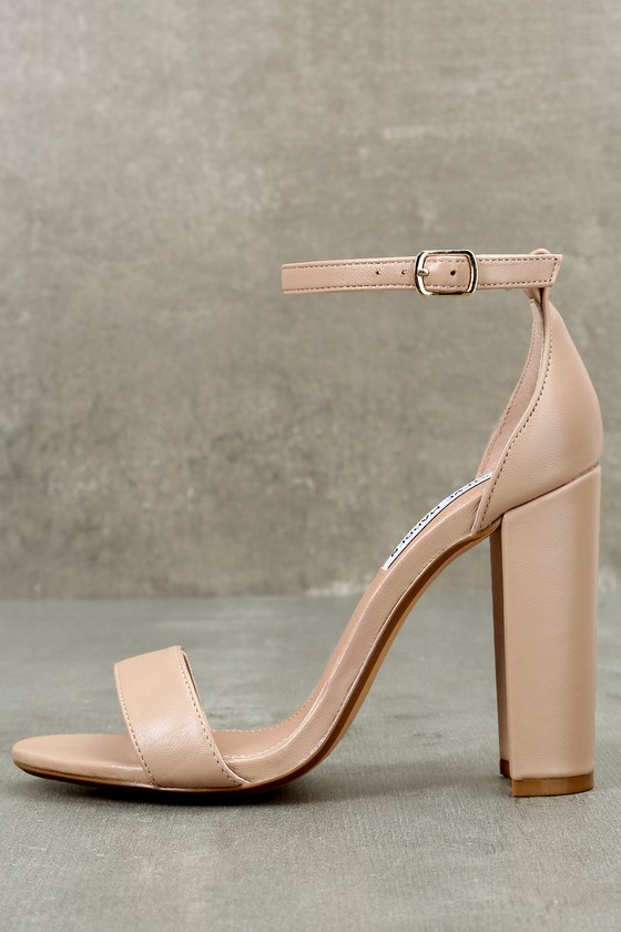 steve madden nude block heels