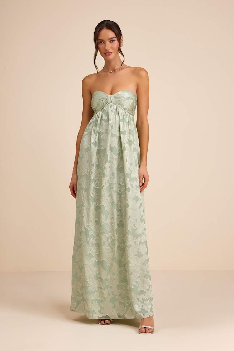 slim fit dress slacks Eternal Sage Formal Maxi Dress main image 0