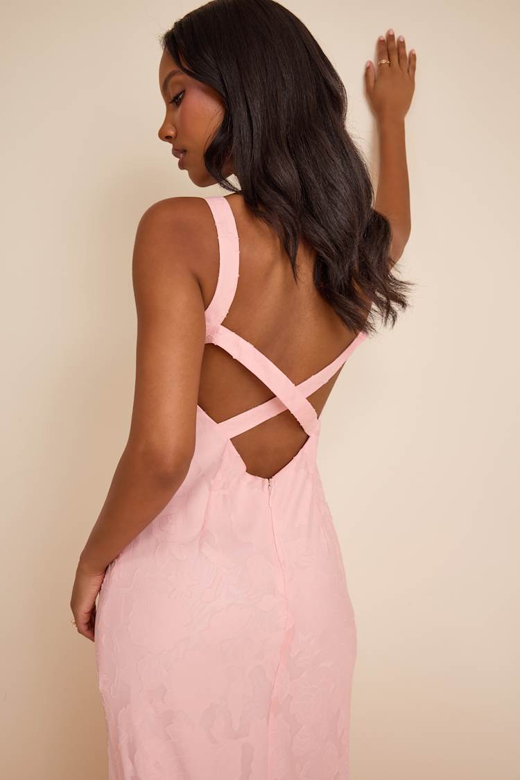 chiffon backless maxi dress Open Back Gown – bebe
