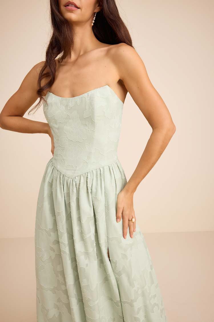 slim fit dress slacks Ann Taylor LOFT Sage Green Cotton Empire Waist Dress
